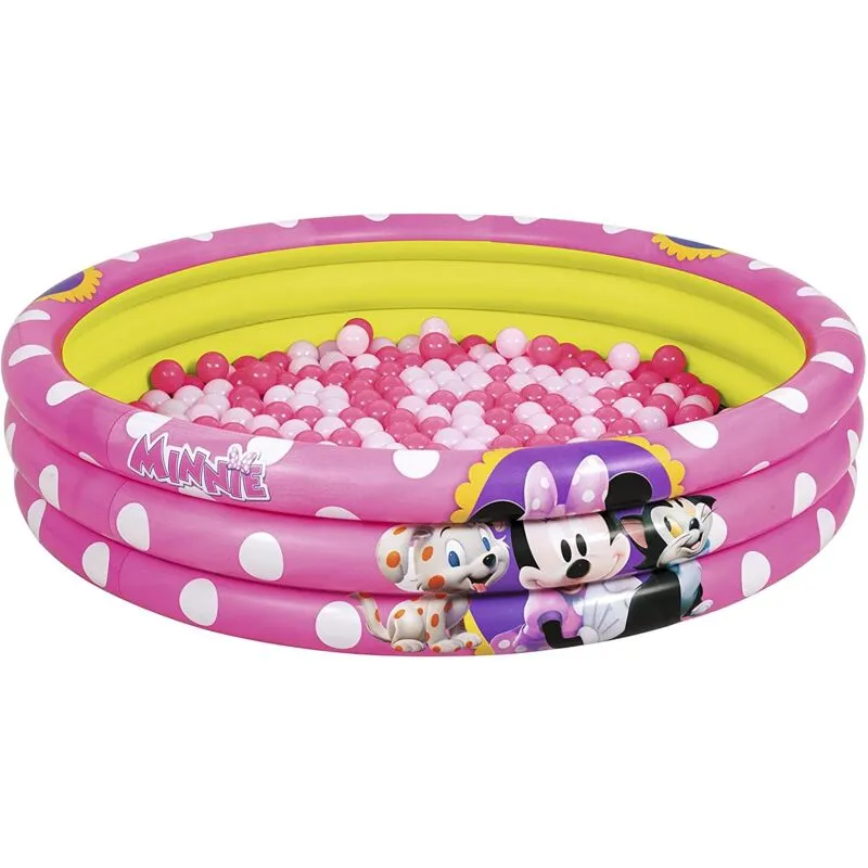  - Disney Minnie - Piscina gonfiabile a 3 anelli, con 75 palline