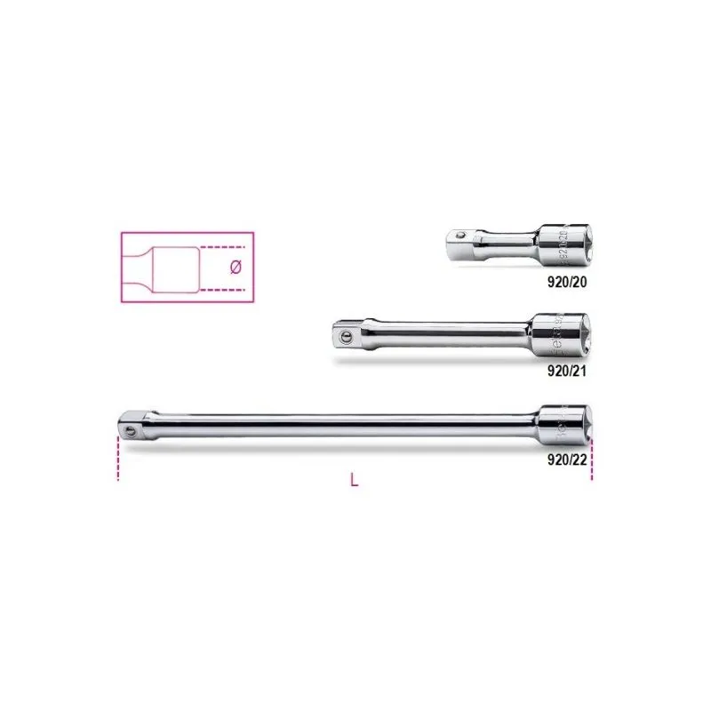  - 920/20 -- prolunga per bussola 75 mm attacco 1/2' --