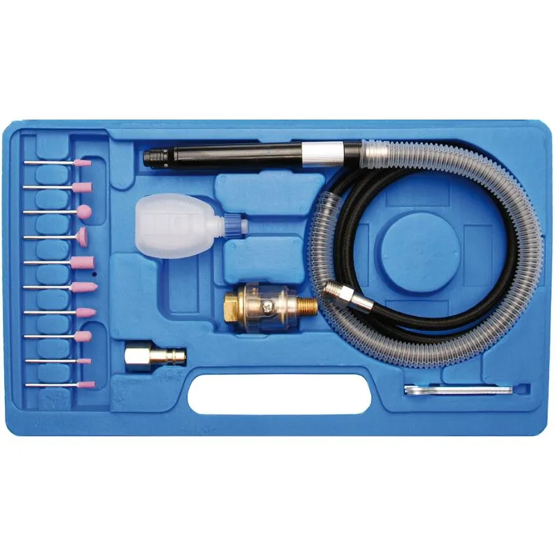 Bgs Technic - Kit di micro smerigliatrici pneumatiche 17 pz.