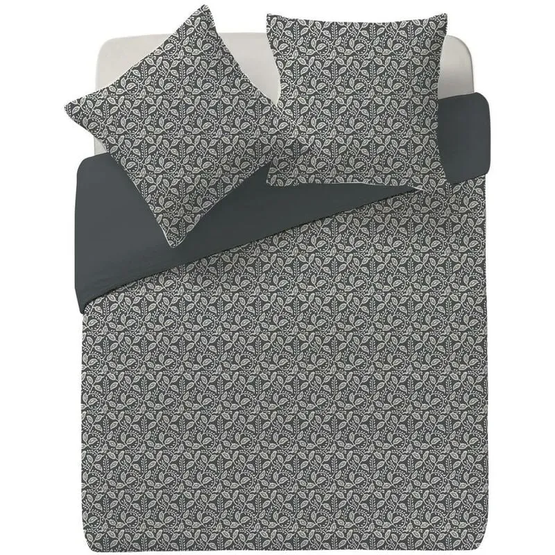 Biancheria da letto in garza di cotone 240x220cm grigio Atmosphera créateur d'intérieur - Grigio