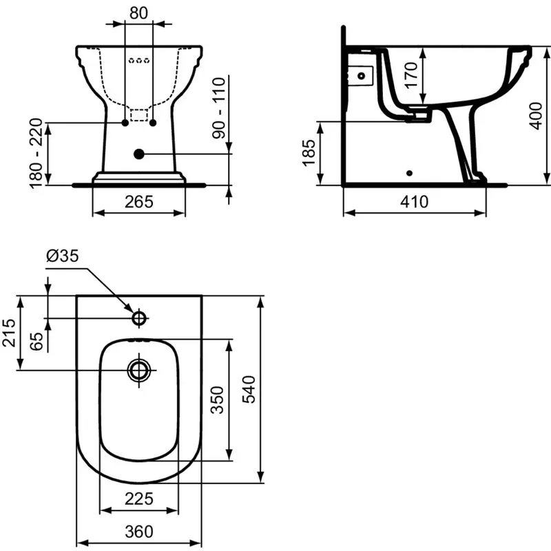 Bidet Calla Filoparete