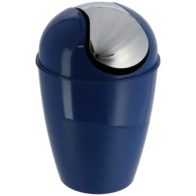 Bidone conico in pp con coperchio 5,6l - blu navy Tendance