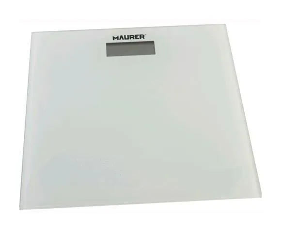 Bilancia pesa persona elettronica in vetro bianco 30x30 cm Maurer