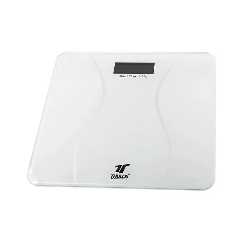 Suinga - Bilancia pesapersone digitale, piattaforma in vetro temperato bianco Thulos, max. 180 kg