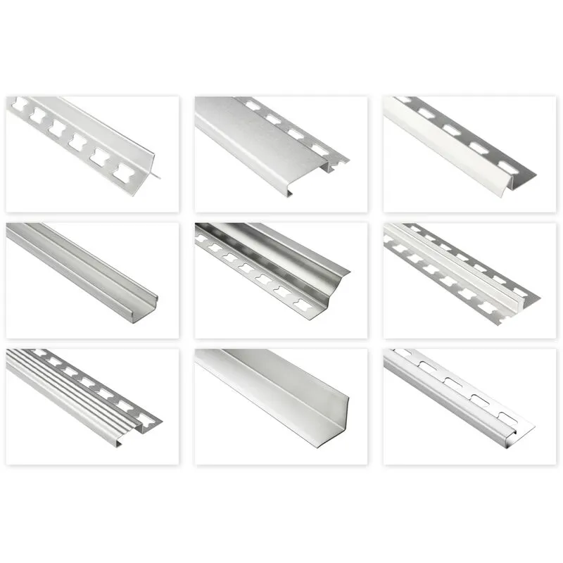 Binari per piastrelle acciaio inossidabile - argento spazzolato selezione grande 2 metri: 15 mm, Profilo a u