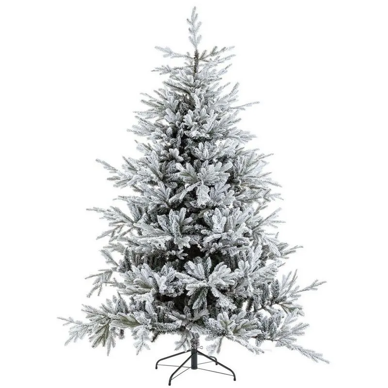 Bizzotto Albero di Natale Bernina Innevato 210 cm, Diametro 150cm, Apertura a Ombrello