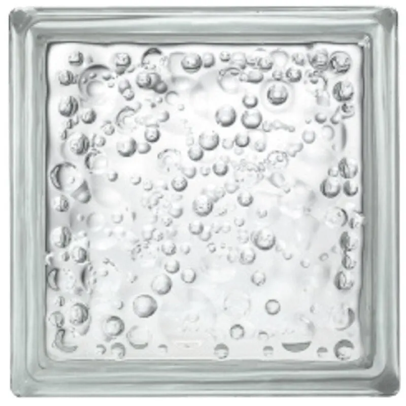 Centrale Brico - Glassblocks Blocco di vetro Luxfera 19x19x8 cm, bolla lucida trasparente (1908P)