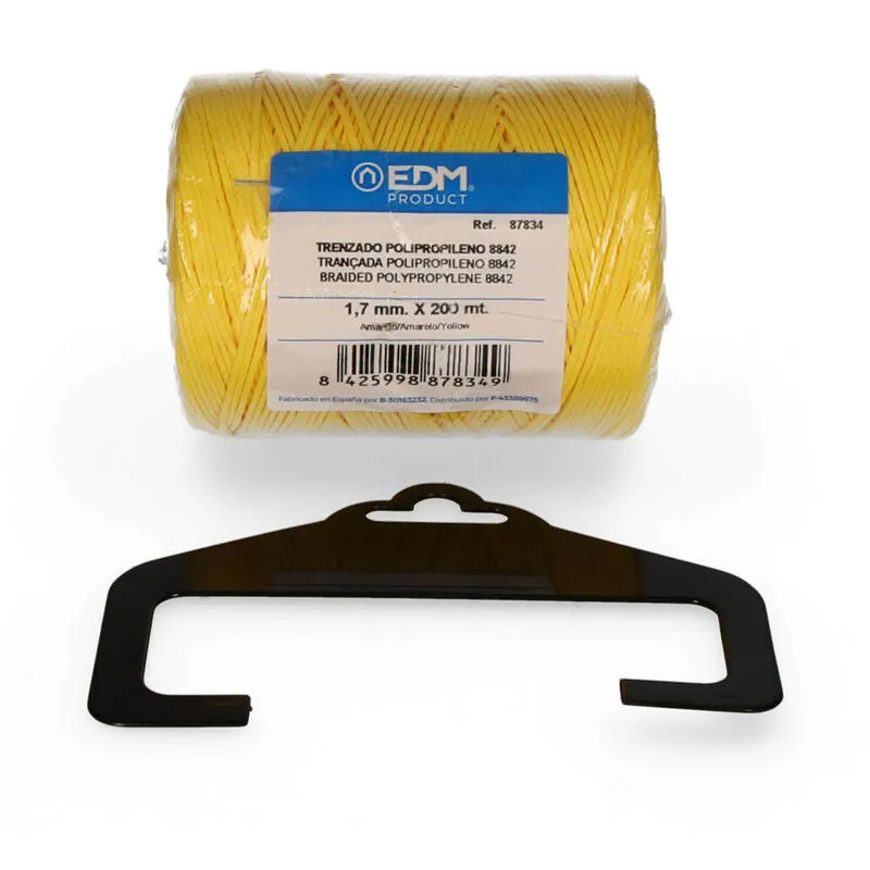 Bobina in polipropilene intrecciata 8842 200mts - edm giallo