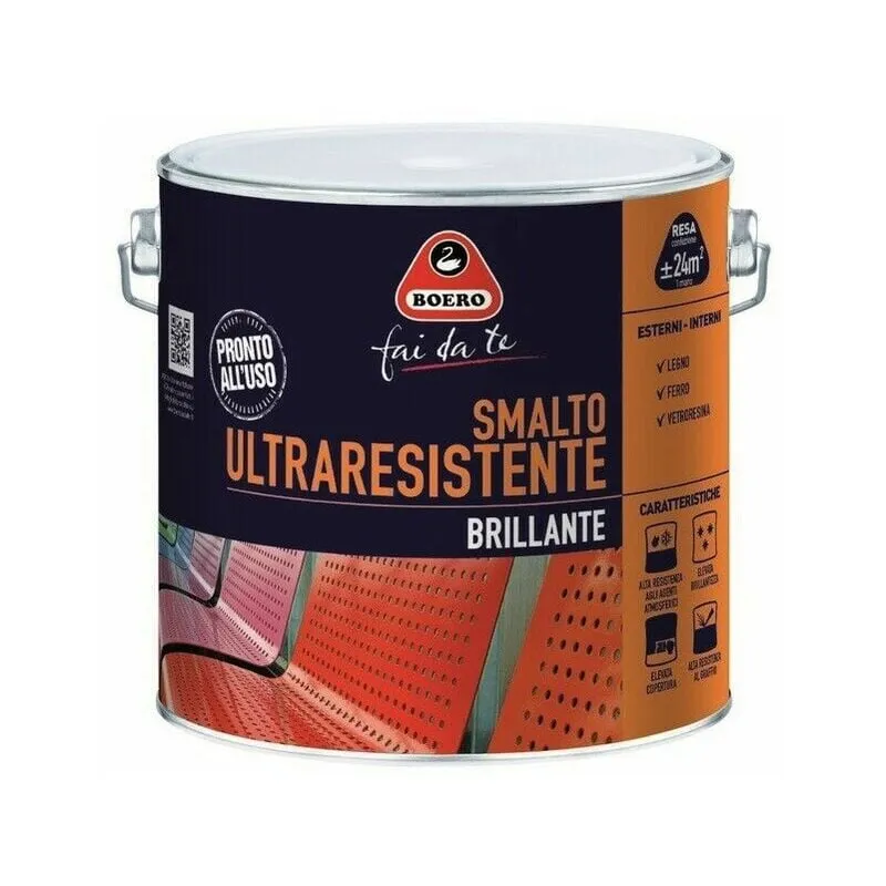 Smalto Ultraresistente Brillante Vernice Legno Ferro Salsedine Esterno 950 Boero - Formato: 0,125 L - Colori: Avorio Antico