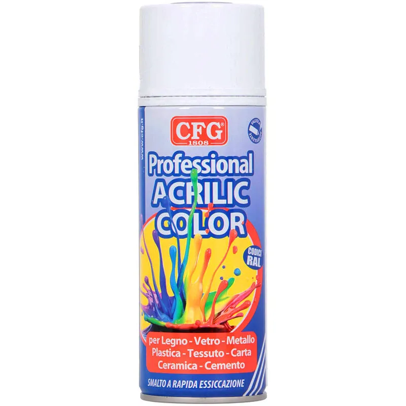 Bomboletta spray vernice smalto acrilico ral 100% acrilico  vari colori 400ml - sp 7035 - Grigio Chiaro