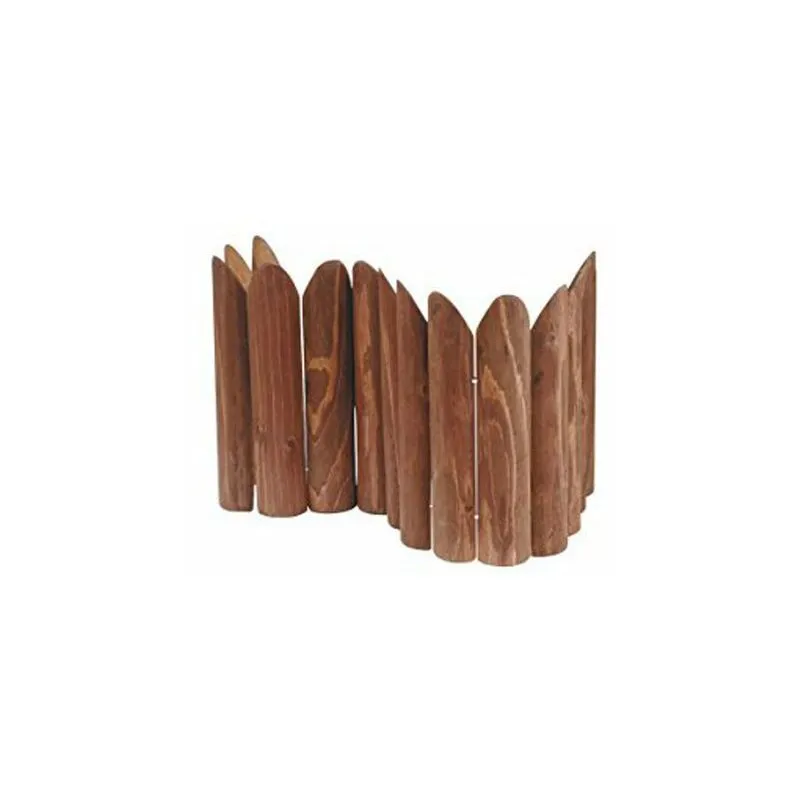 Bordo ornamentale in legno a mezzo tronchetto 120x30h cm - Verdemax