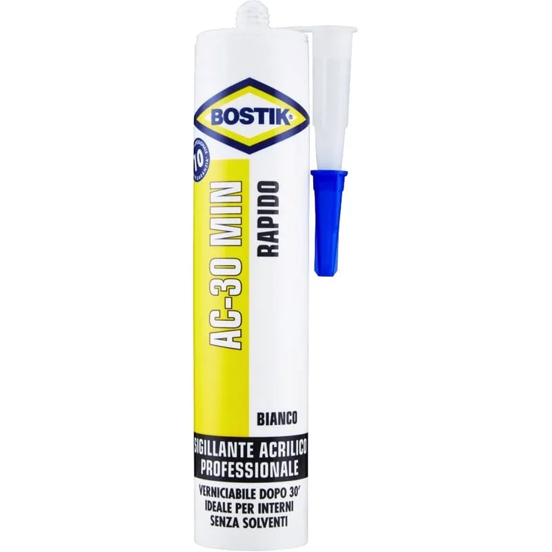 Bostik sigillante acrilico 30 minuti 300ML.. Prezzo per 1 pezzo.