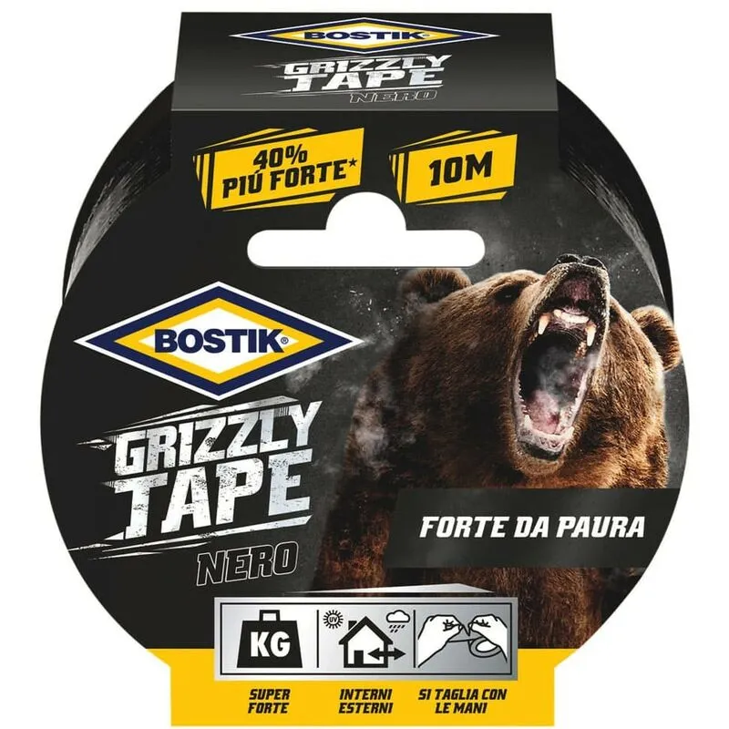 Nastro per riparazioni Grizzly Tape nero h 50 mm  Confezione: 10 mt