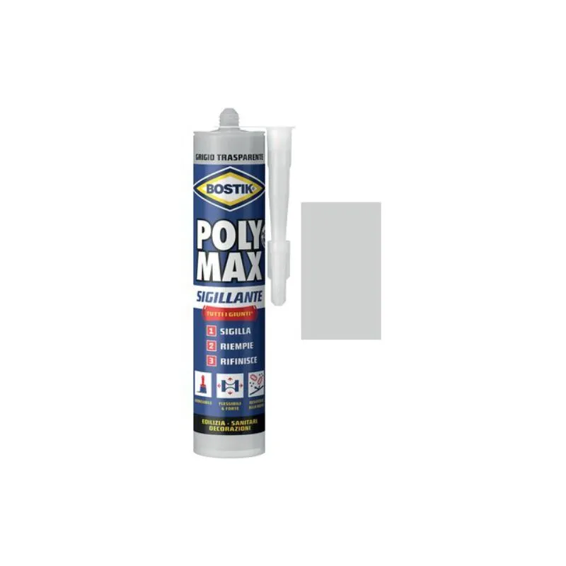 Polymax sigillante grigio trasparente ml 280 - 