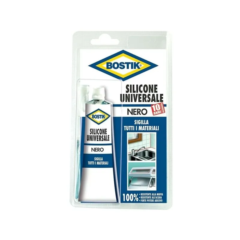 Silicone acetico  universale nero tubetto 60 ml