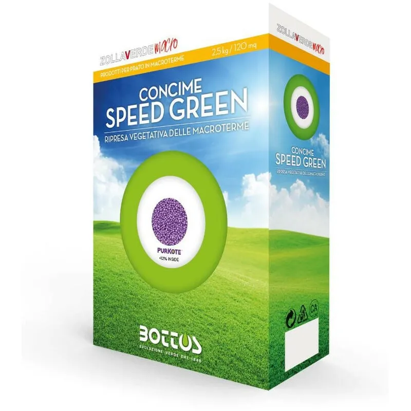 Speed green / 2,5 Kg - Concime per prato Macroterme - Bottos