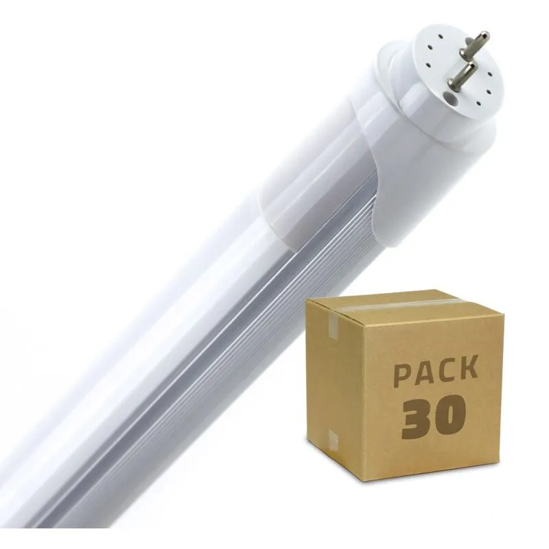 Ledkia - Pack 30 Tubi led T8 G13 120 cm 18W 120lm/W Connessione Unilaterale Alluminio Bianco Caldo