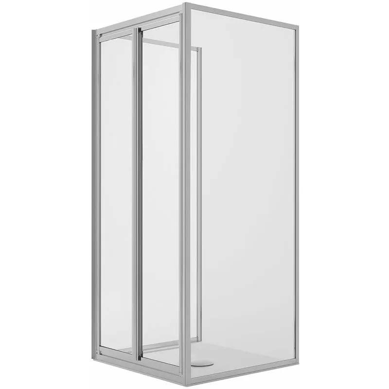 Box doccia saloon 3 lati vetro trasparente h 185 mod. Clint 75x75x75 cm ap. 75