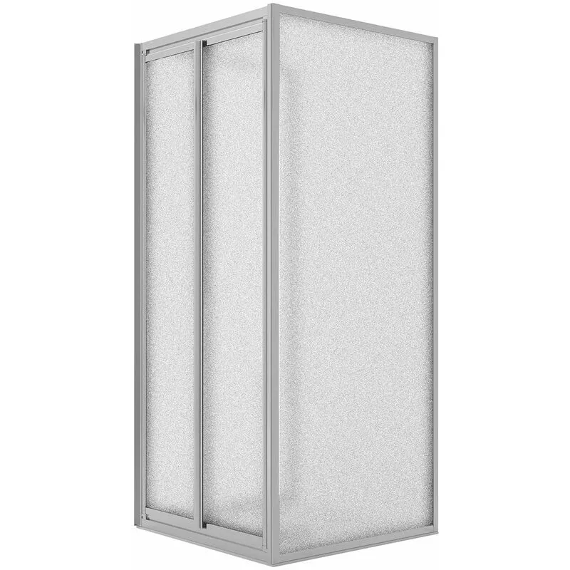 Box doccia saloon 3 lati vetro stampato h 185 mod. Clint 90x90x90 cm ap. 90