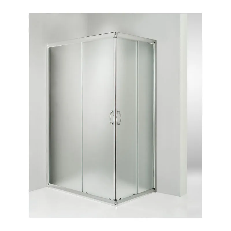 Box doccia angolare porta scorrevole 60x90 cm opaco serie n