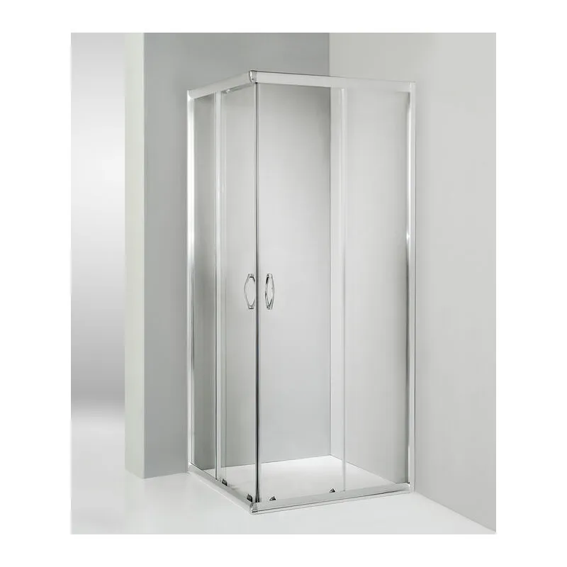 Box doccia angolare porta scorrevole 60x90 cm trasparente serie n