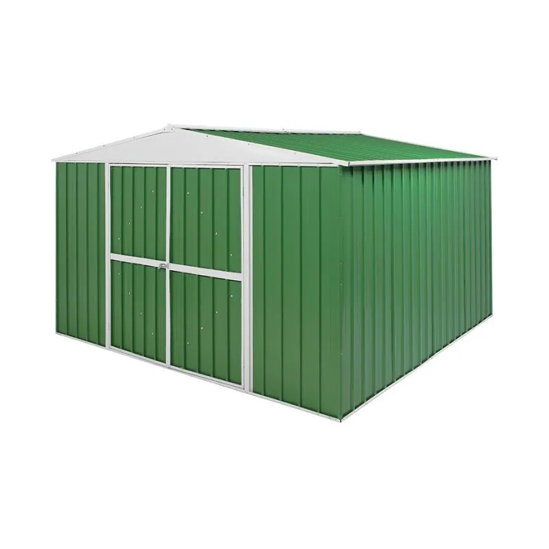Notek - Box in lamiera casetta giardino Acciaio Zincato 360x345cm x h2.12m - 150KG - 12,42 mq - verde