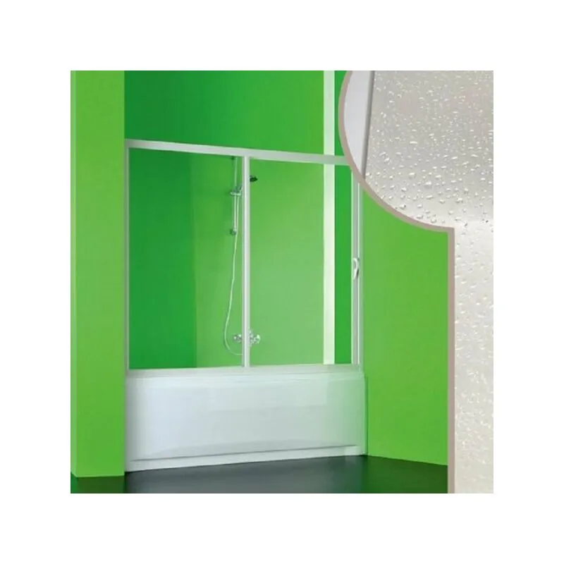 Box sopravasca scorrevole acrilico pvc bianco h.150cm Maesplas 150/140 cm