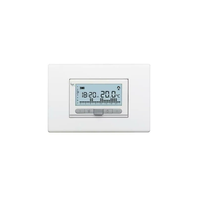  - crono termostato settimanale bianco + Placca Bticino - TH/350 - 69409100