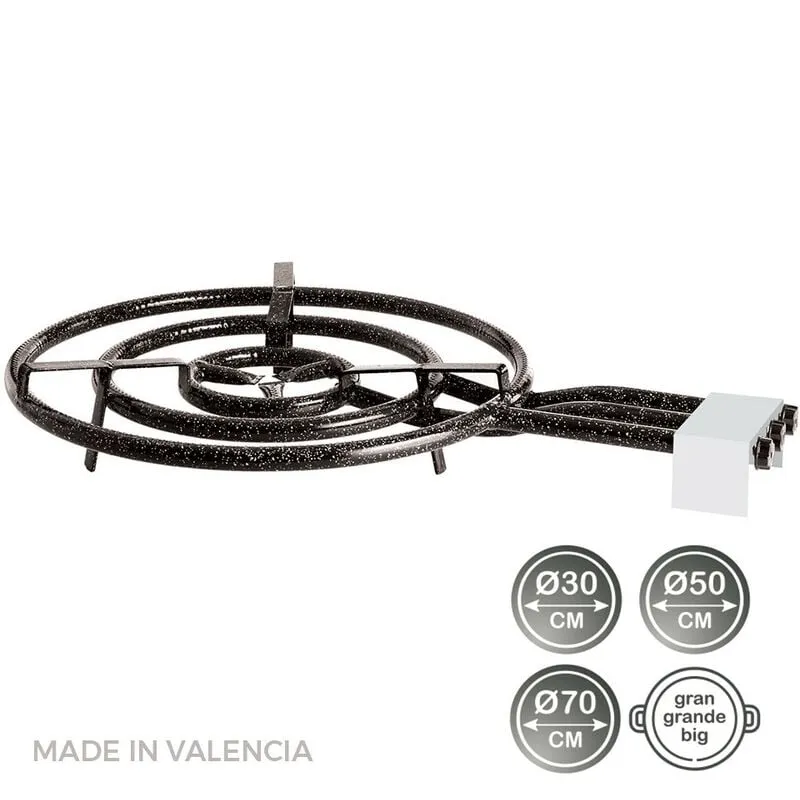 Vaello La Valenciana - Bruciatore a gas butano/ propano ø70cm 3 lampade regolabili. va bene