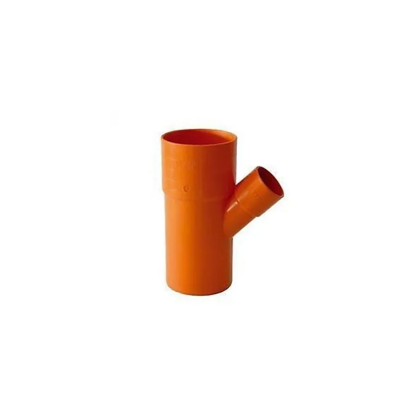 Dianflex - braga derivazione 45° pvc ridotta rosso arancio acqua, fogna 125/50 mm