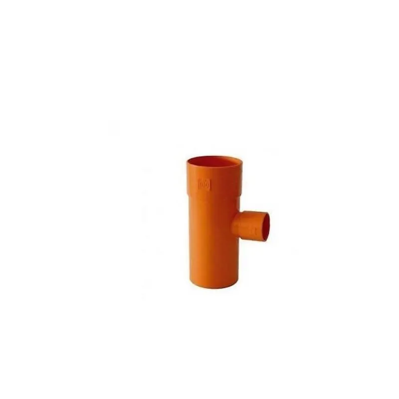 Dianflex - braga tee derivazione 87° pvc ridotta rosso arancio acqua, fogna 125/40 mm