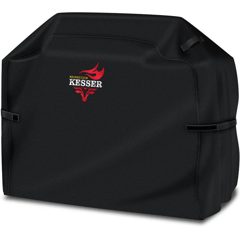 Premium bbq grill cover copertura cofano griglia resistente alle intemperie - per Weber, Brinkmann, Char Broil, tessuto Oxford 600D, Nero / 147 x 61