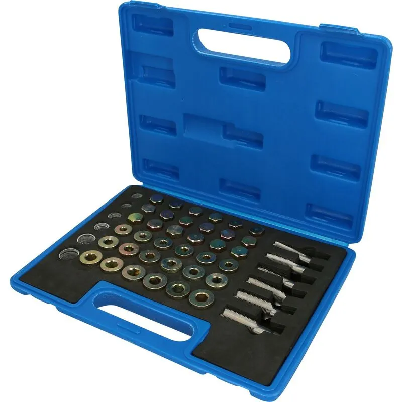 Brilliant Tools - Kit di riparazione per filettatura vite di scarico olio, 114 pz