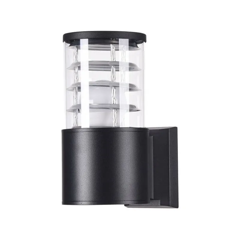 Lampada Da Parete Moderna Da Esterno Alluminio Nero 1 Luce E27 60W Ip54