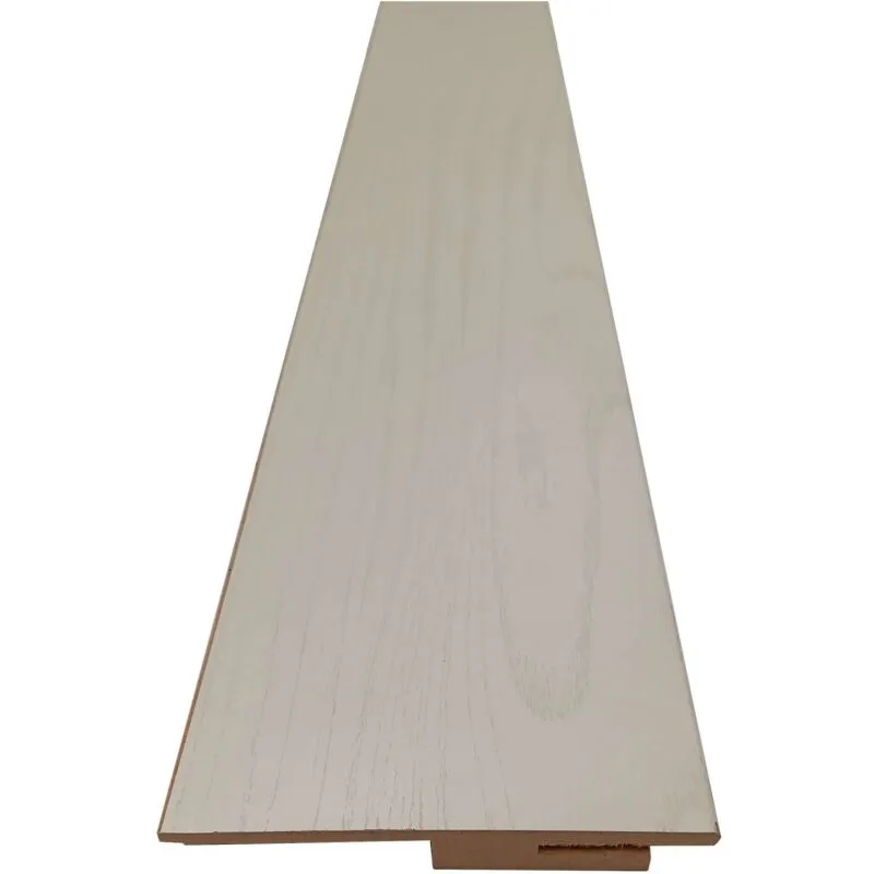 Battiscopa Bussola Singola Mdf Frassino Bianco H.2150 Sp.12