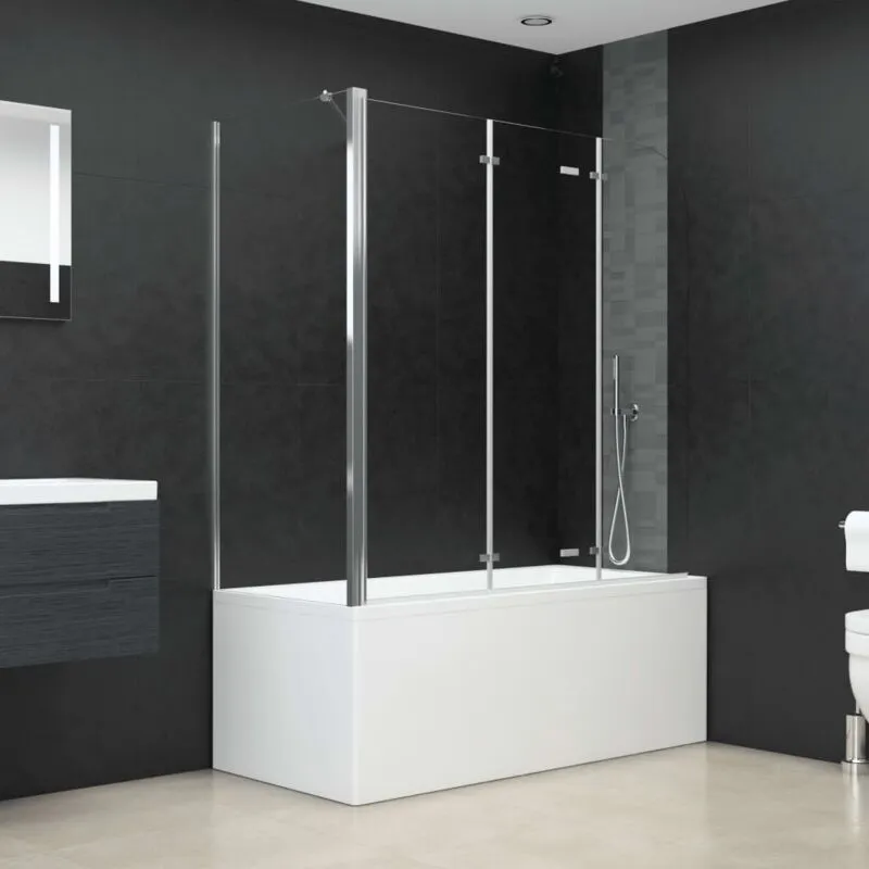 vidaXL Cabina da Bagno 120x69x130 cm in Vetro Temperato Trasparente