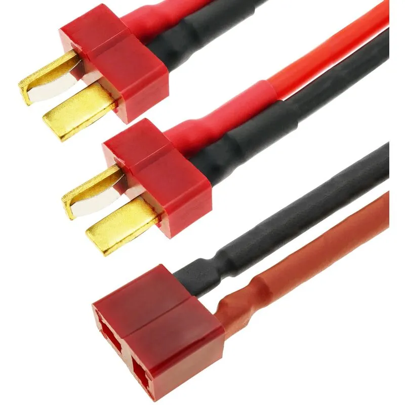 Cablemarkt - Cavo con connettori T-Plug femmina a 2 x T-Plug maschio per batterie 10 cm