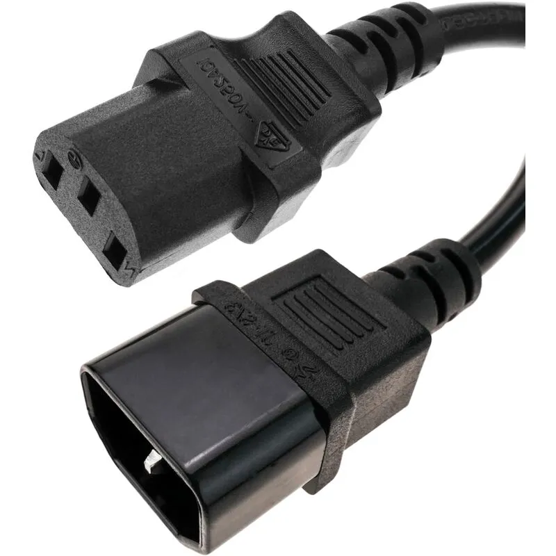 Cablemarkt - Cavo di alimentazione IEC-60320 da C13 femmina a C14 maschio 3 metri