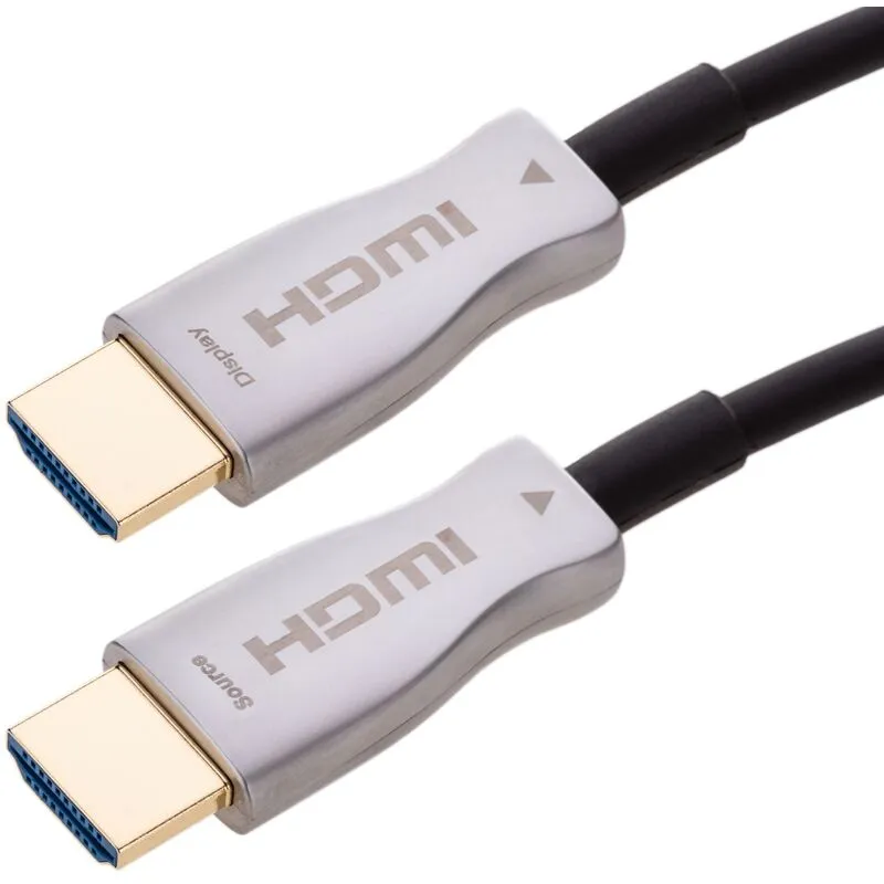 Cablemarkt - Cavo hdmi 2.0 da 30 m con connessioni in fibra ottica hdmi-a maschio Ultra hd 4K, nero