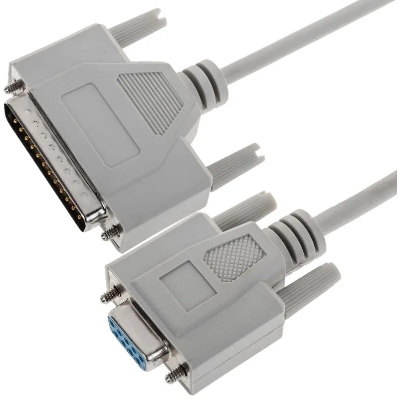 Cablemarkt - Cavo null modem seriale con connettori DB9 femmina e DB25 maschio da 1 m