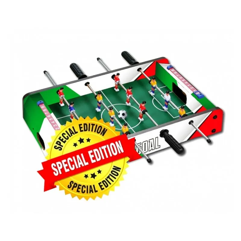 Calciobalilla da Tavolo Sport One Minigoal Italy Aste Uscenti - 1 vs 1 - Cm. 51 x 31 x 10 con Palline