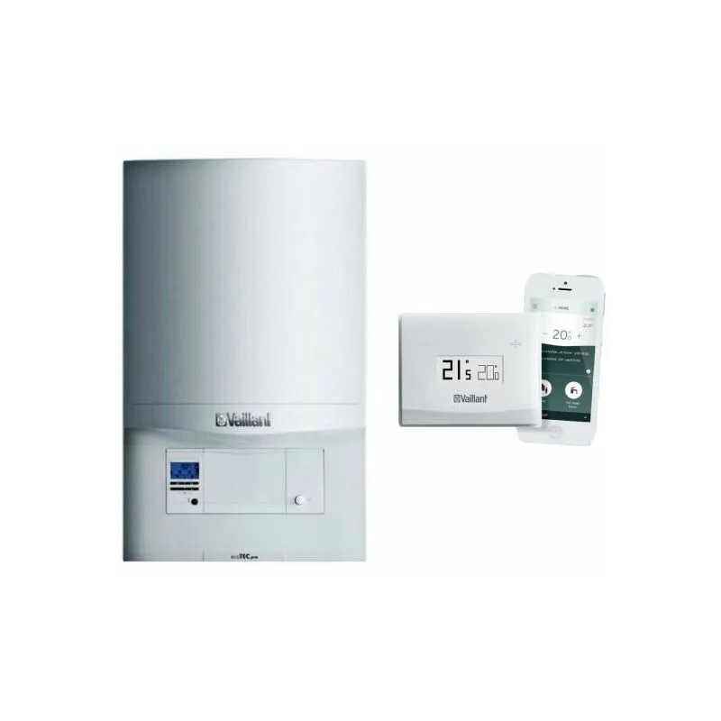 Vaillant - Caldaia a Gas a Condensazione EcoTec Pro vmw 236/5-3+ con Vsmart Wi-Fi 0020256400 Metano o Gpl Completo di Kit Scarico Fumi Kit Fumi