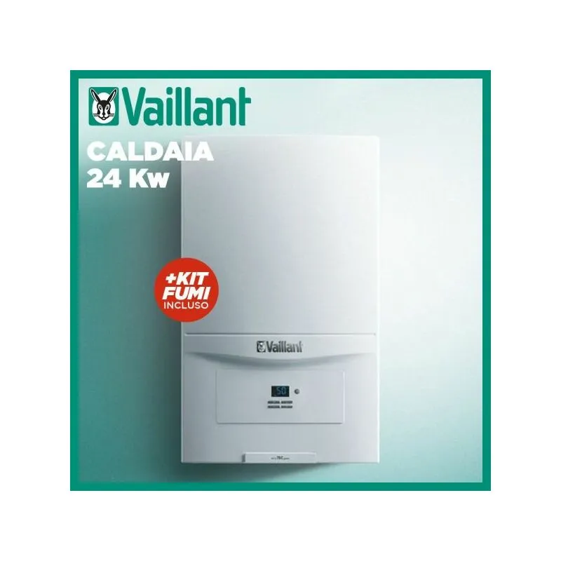 Vaillant - Caldaia a Condensazione ecoTEC Pure vmw 246/7-2 Metano Completa di kit scarico fumi - New ErP Kit Fumi Sdoppiato,Metano