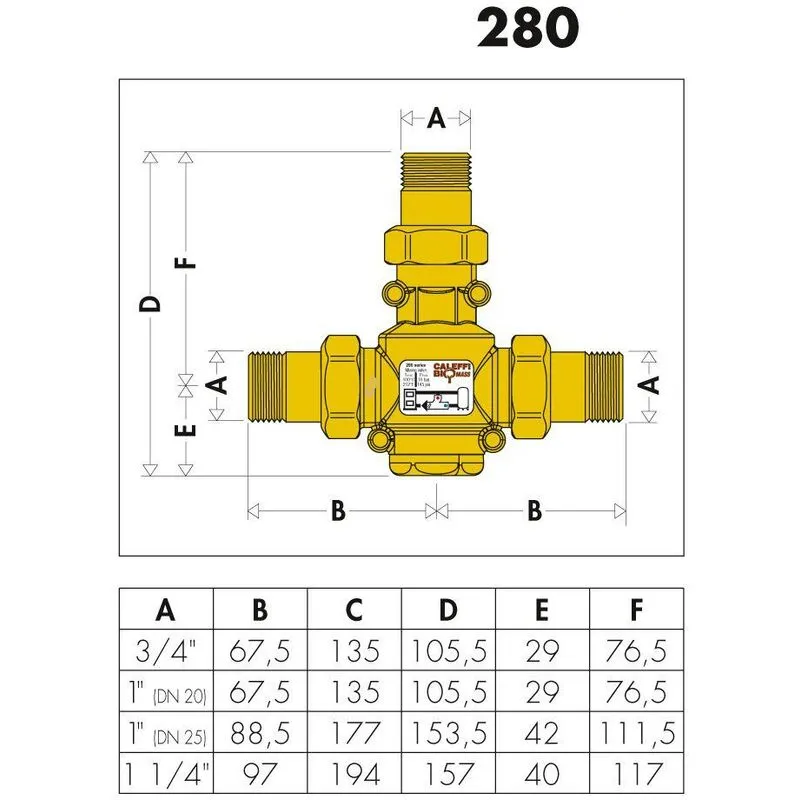 Valvola Anticondensa 1 1/4" - 55°C 280075 - Caleffi