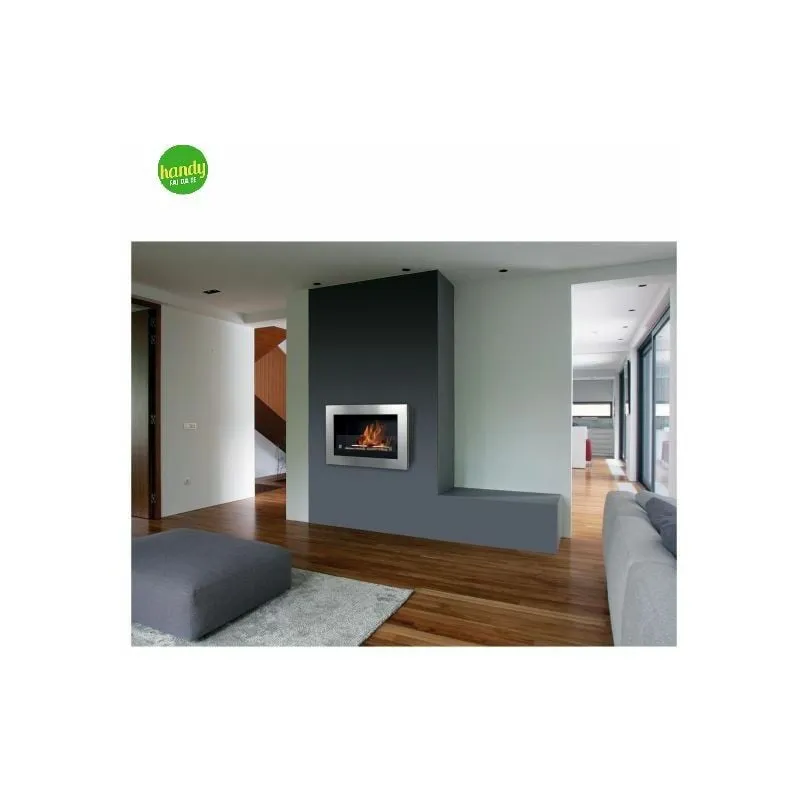 Biocamino da parete Tecno Air System treviso 45 x 65 x 18 cm 2,5 kw acciaio