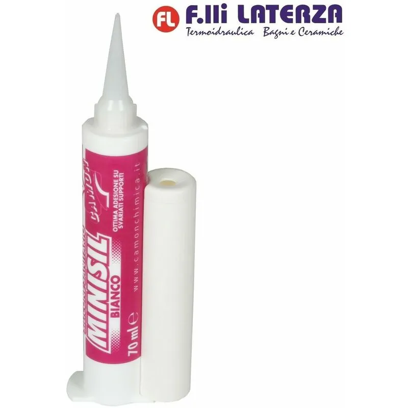 Camon - silicone acetico minisil e spingitore bianco 70 ml