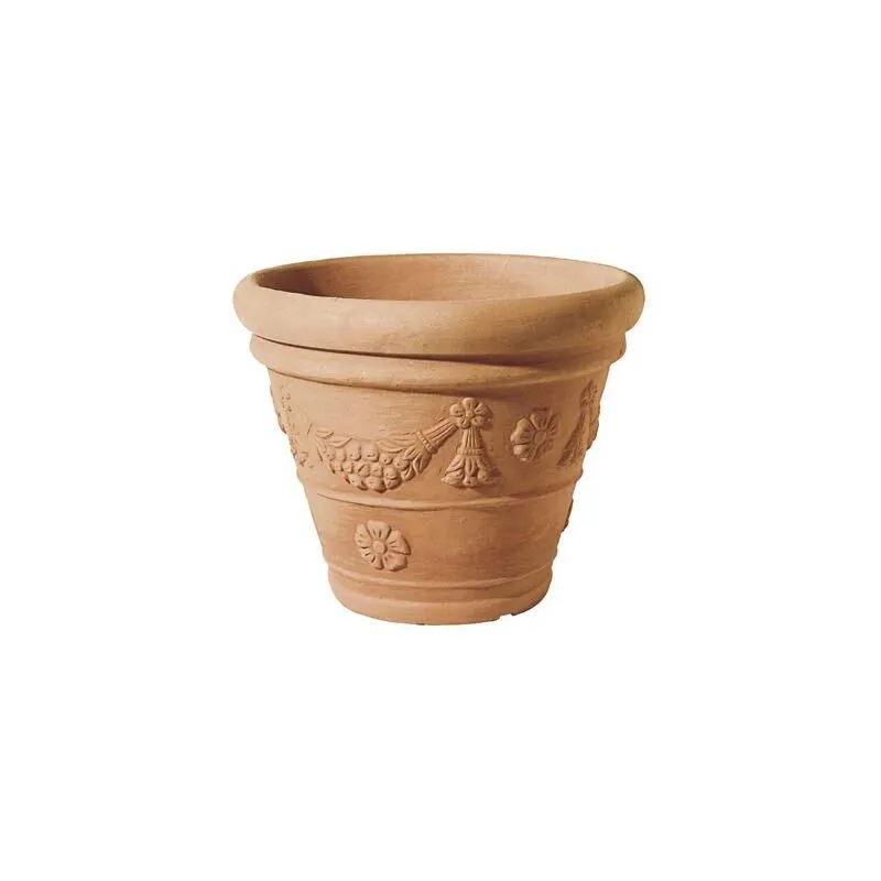 Vaso in Resina Color Terracotta Conca Tropea Impruneta h 34 ø 40 cm