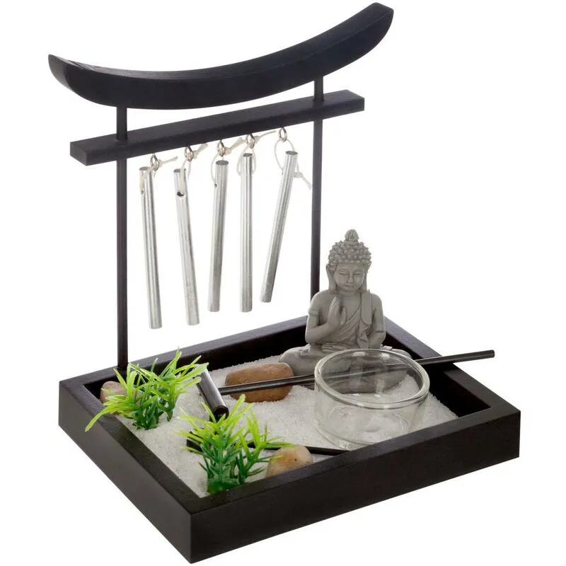 Giardino zen Divya in boiss 15x16cm Atmosphera Créateur D'intérieur