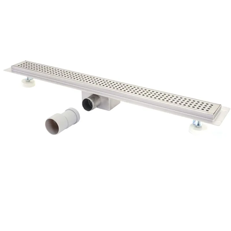  - Canaletta di scarico per docce piastrellate 824b acciaio inox 100cm - grey