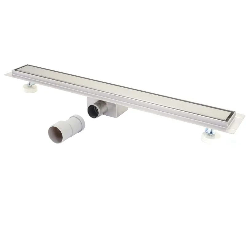 Canaletta di scarico per docce piastrellate -840d acciaio inox, 110cm